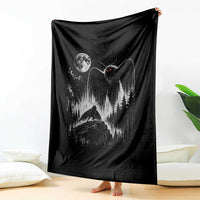Mothman Howling at Moon 90s Retro Throw Blanket Funny West Virginia Cryptid