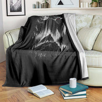 Mothman Howling at Moon 90s Retro Throw Blanket Funny West Virginia Cryptid