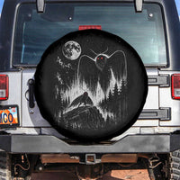 Mothman Howling at Moon 90s Retro Spare Tire Cover Funny West Virginia Cryptid
