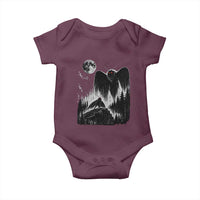 Mothman Howling at Moon 90s Retro Baby Onesie Funny West Virginia Cryptid