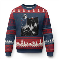 Mothman Howling at Moon 90s Retro Ugly Christmas Sweater Funny West Virginia Cryptid