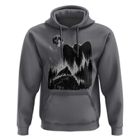 Mothman Howling at Moon 90s Retro Hoodie Funny West Virginia Cryptid