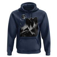 Mothman Howling at Moon 90s Retro Hoodie Funny West Virginia Cryptid