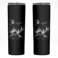 Mothman Howling at Moon 90s Retro Skinny Tumbler Funny West Virginia Cryptid