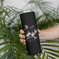 Mothman Howling at Moon 90s Retro Skinny Tumbler Funny West Virginia Cryptid