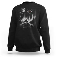 Mothman Howling at Moon 90s Retro Sweatshirt Funny West Virginia Cryptid