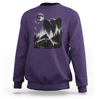 Mothman Howling at Moon 90s Retro Sweatshirt Funny West Virginia Cryptid