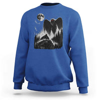 Mothman Howling at Moon 90s Retro Sweatshirt Funny West Virginia Cryptid