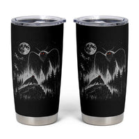 Mothman Howling at Moon 90s Retro Tumbler Cup Funny West Virginia Cryptid