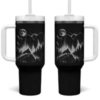 Mothman Howling at Moon 90s Retro Tumbler With Handle Funny West Virginia Cryptid