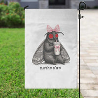 Funny Mothman Mothma'am Cute Pink Bow Coquette Garden Flag