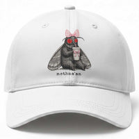 Funny Mothman Mothma'am Cute Pink Bow Coquette Baseball Cap