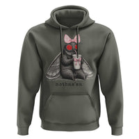 Funny Mothman Mothma'am Cute Pink Bow Coquette Hoodie