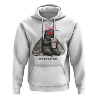 Funny Mothman Mothma'am Cute Pink Bow Coquette Hoodie