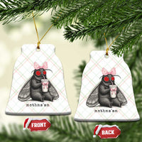 Funny Mothman Mothma'am Cute Pink Bow Coquette Ceramic Ornament