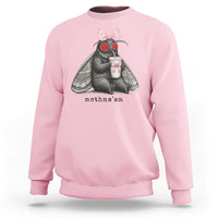 Funny Mothman Mothma'am Cute Pink Bow Coquette Sweatshirt