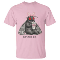 Funny Mothman Mothma'am Cute Pink Bow Coquette T Shirt