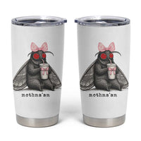 Funny Mothman Mothma'am Cute Pink Bow Coquette Tumbler Cup