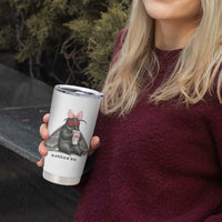 Funny Mothman Mothma'am Cute Pink Bow Coquette Tumbler Cup