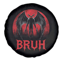 Funny Bruh Mothman Spare Tire Cover Cryptozoology Cryptid Humor Weirdcore Horror Moon