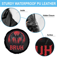 Funny Bruh Mothman Spare Tire Cover Cryptozoology Cryptid Humor Weirdcore Horror Moon