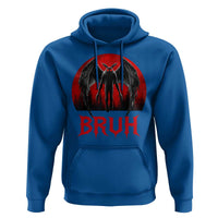 Funny Bruh Mothman Hoodie Cryptozoology Cryptid Humor Weirdcore Horror Moon
