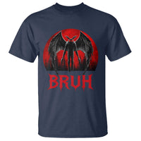 Funny Bruh Mothman T Shirt Cryptozoology Cryptid Humor Weirdcore Horror Moon