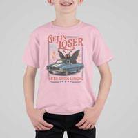 Funny Mothman T Shirt For Kid Get In Loser We Are Going Lurking Cryptid Lover