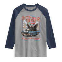 Funny Mothman Raglan Shirt Get In Loser We Are Going Lurking Cryptid Lover