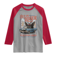 Funny Mothman Raglan Shirt Get In Loser We Are Going Lurking Cryptid Lover