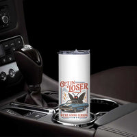 Funny Mothman Skinny Tumbler Get In Loser We Are Going Lurking Cryptid Lover
