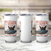 Funny Mothman Tumbler Cup Get In Loser We Are Going Lurking Cryptid Lover