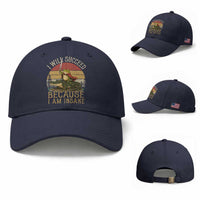 I Will Succeed Because I Am Insane Funny Frog Riding Alligator Baseball Cap