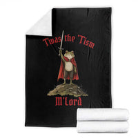 Funny Twas The Tism M Lord Medieval Knight Frog Throw Blanket