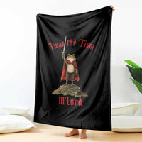 Funny Twas The Tism M Lord Medieval Knight Frog Throw Blanket