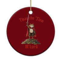 Funny Twas The Tism M Lord Medieval Knight Frog Ceramic Ornament