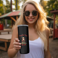 Funny Twas The Tism M Lord Medieval Knight Frog Skinny Tumbler
