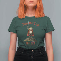 Funny Twas The Tism M Lord Medieval Knight Frog T Shirt For Women