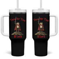 Funny Twas The Tism M Lord Medieval Knight Frog Tumbler With Handle