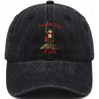 Funny Twas The Tism M Lord Medieval Knight Frog Washed Cotton Baseball Cap