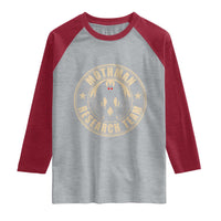 Funny Mothman Research Team Raglan Shirt Cryptozoology Cryptid Hunting