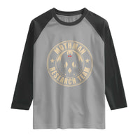 Funny Mothman Research Team Raglan Shirt Cryptozoology Cryptid Hunting