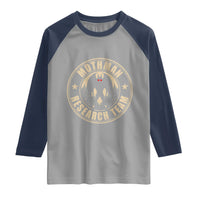 Funny Mothman Research Team Raglan Shirt Cryptozoology Cryptid Hunting