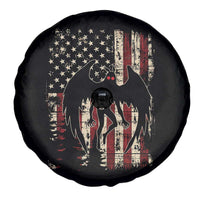 Mothman American Flag Patriotic Cryptid Creature Spare Tire Cover