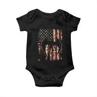 Mothman American Flag Patriotic Cryptid Creature Baby Onesie