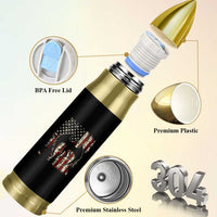 Mothman American Flag Patriotic Cryptid Creature Bullet Tumbler