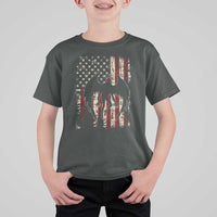 Mothman American Flag Patriotic Cryptid Creature T Shirt For Kid