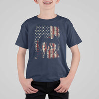 Mothman American Flag Patriotic Cryptid Creature T Shirt For Kid