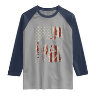 Mothman American Flag Patriotic Cryptid Creature Raglan Shirt
