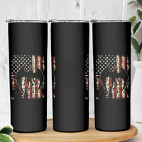 Mothman American Flag Patriotic Cryptid Creature Skinny Tumbler
